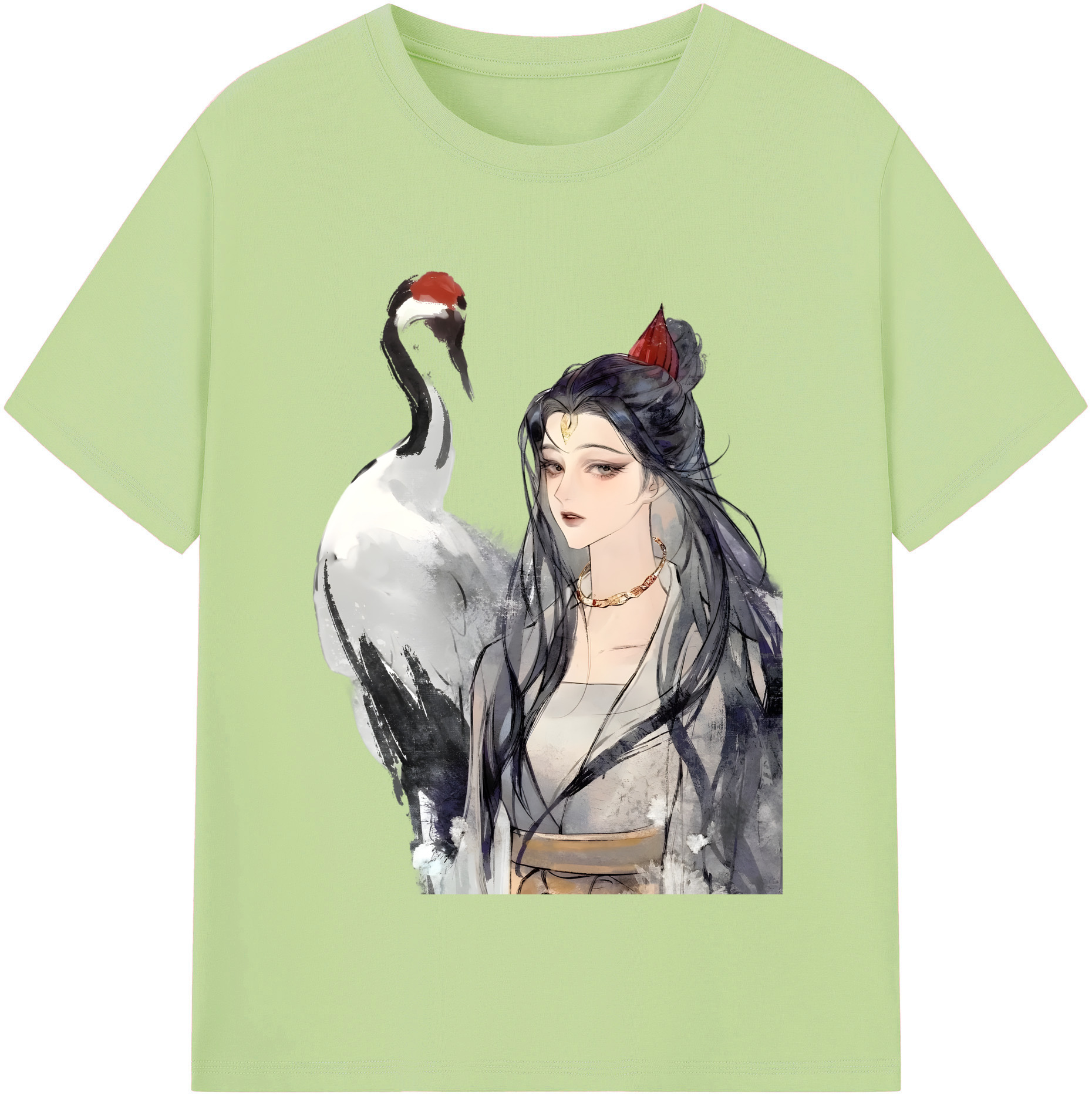（画像用） Ne Zha 2 ナタ 魔童の大暴れ 綿100％半袖Tシャツ（フロントプリント）